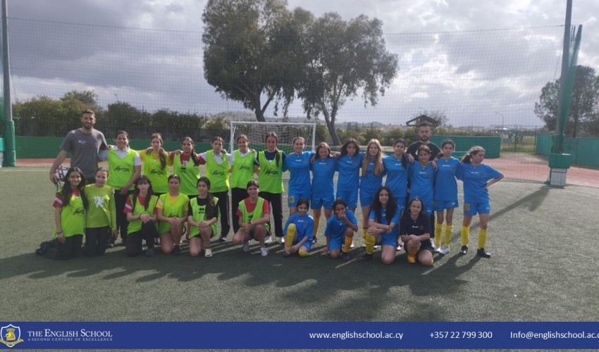 The English School Girls' Football Team vs Senior School